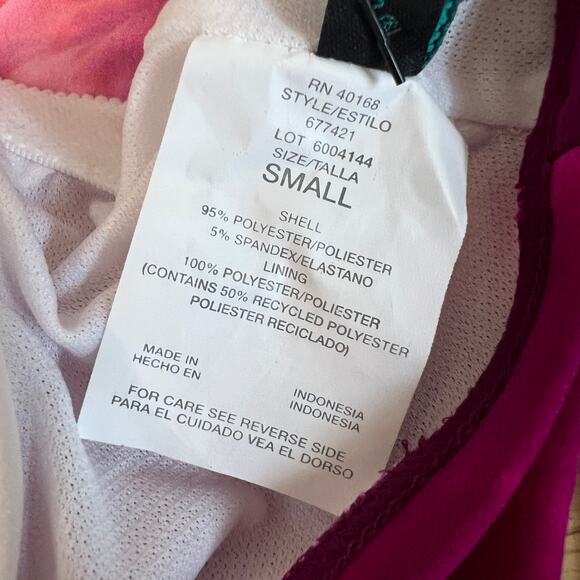 Aqua Green Women's Pink Tie-Dye Halter Style Tankini Top - Size Small - NWT - Picture 2 of 7